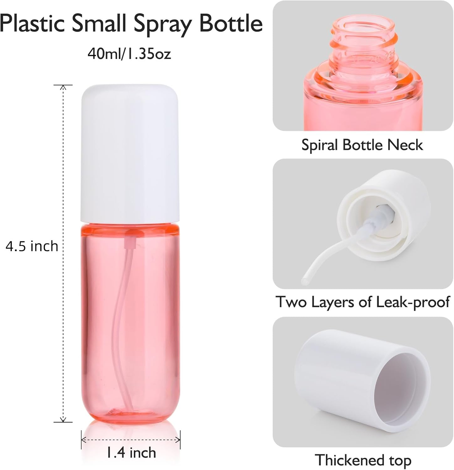 EsencialLuz – Mini Botellas Pulverizadoras Reutilizables de Viaje