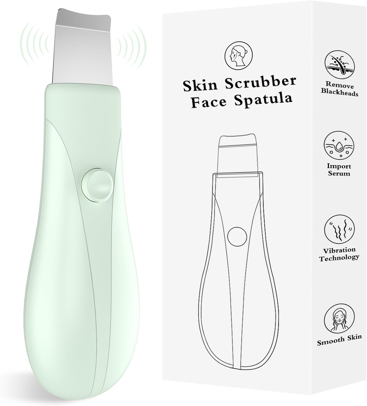 EsencialLuz – Cepillo Limpiador Facial con Espátula de Silicona