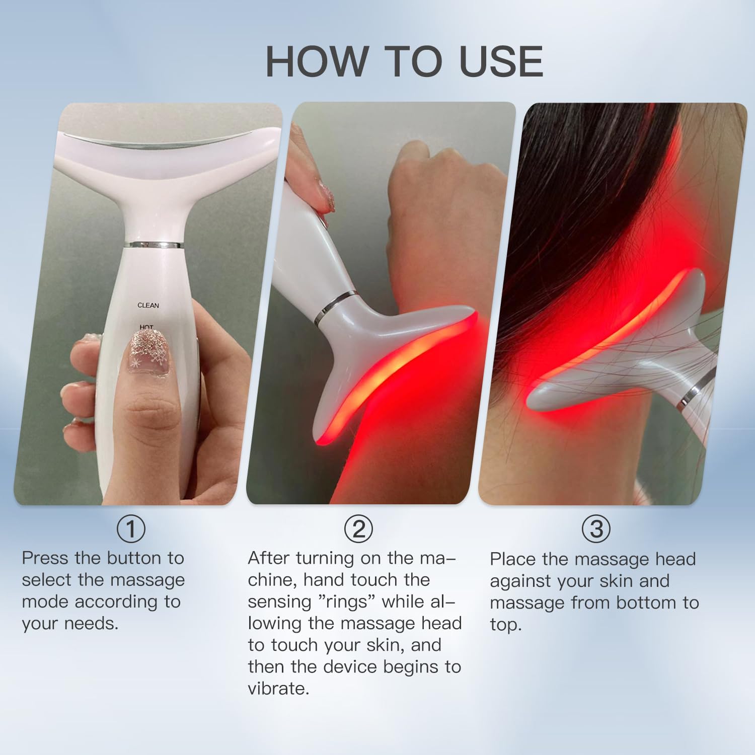 EsencialLuz – Masajeador Facial y de Cuello Reafirmante