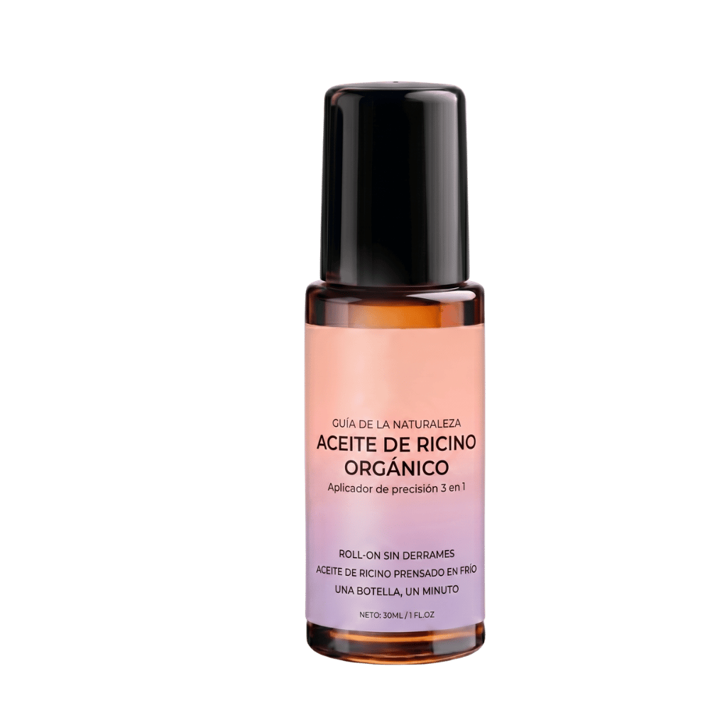 Aceite de Ricino Orgánico en Roll-On para el cuidado de la piel y la hidratación diaria.