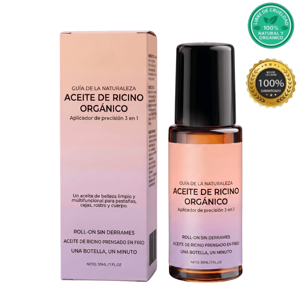 Aceite de Ricino Orgánico Premium en Roll-On para una hidratación profunda y suave en la piel.