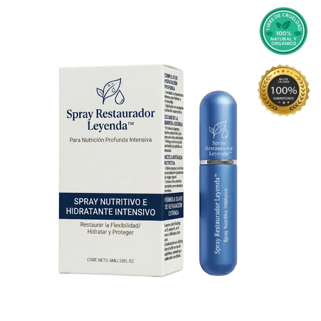 Spray Restaurador Leyenda, spray nutritivo e hidratante intensivo para el cuidado profundo de la piel.