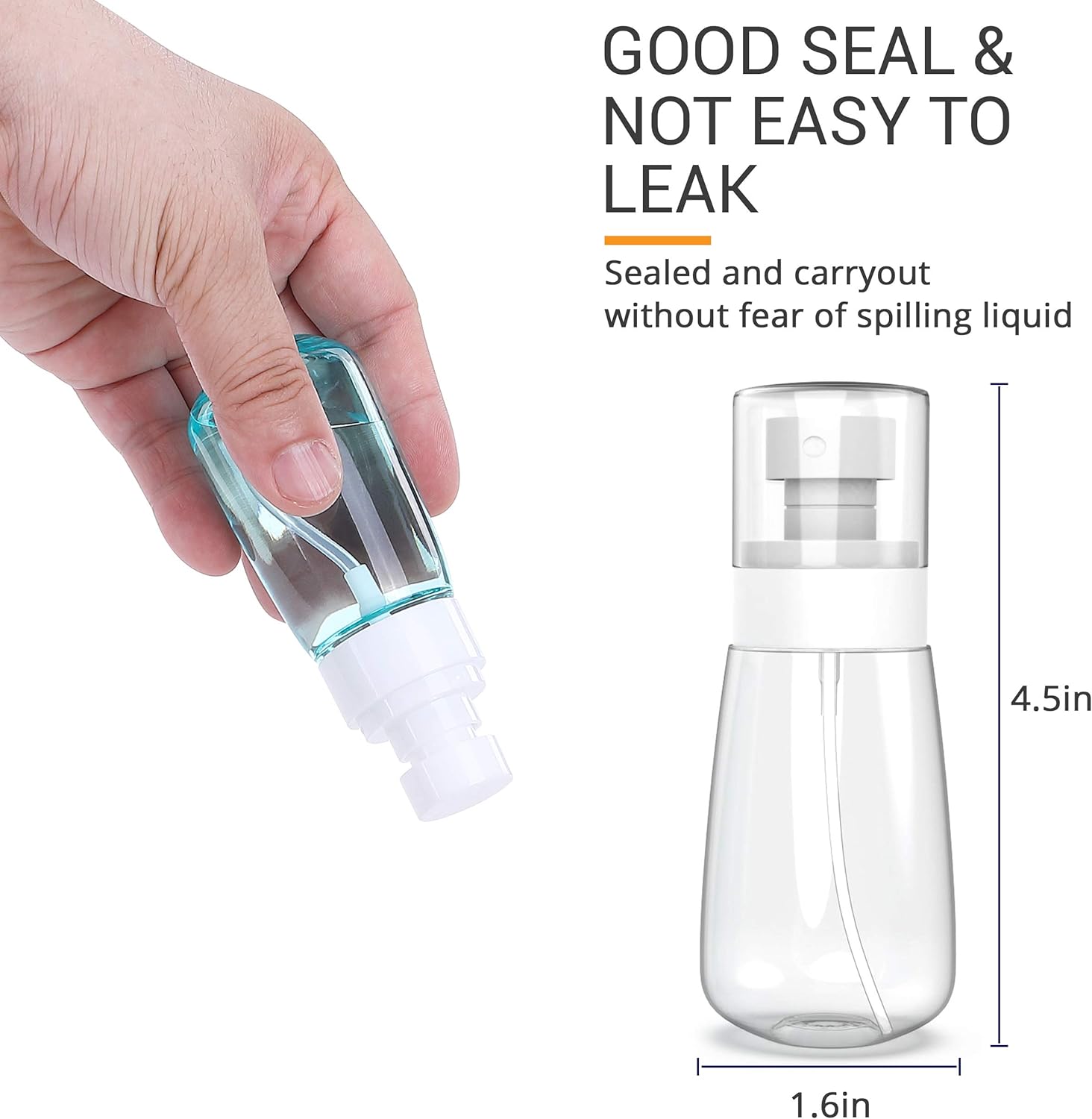 EsencialLuz – Botella Pulverizadora de Viaje Reutilizable