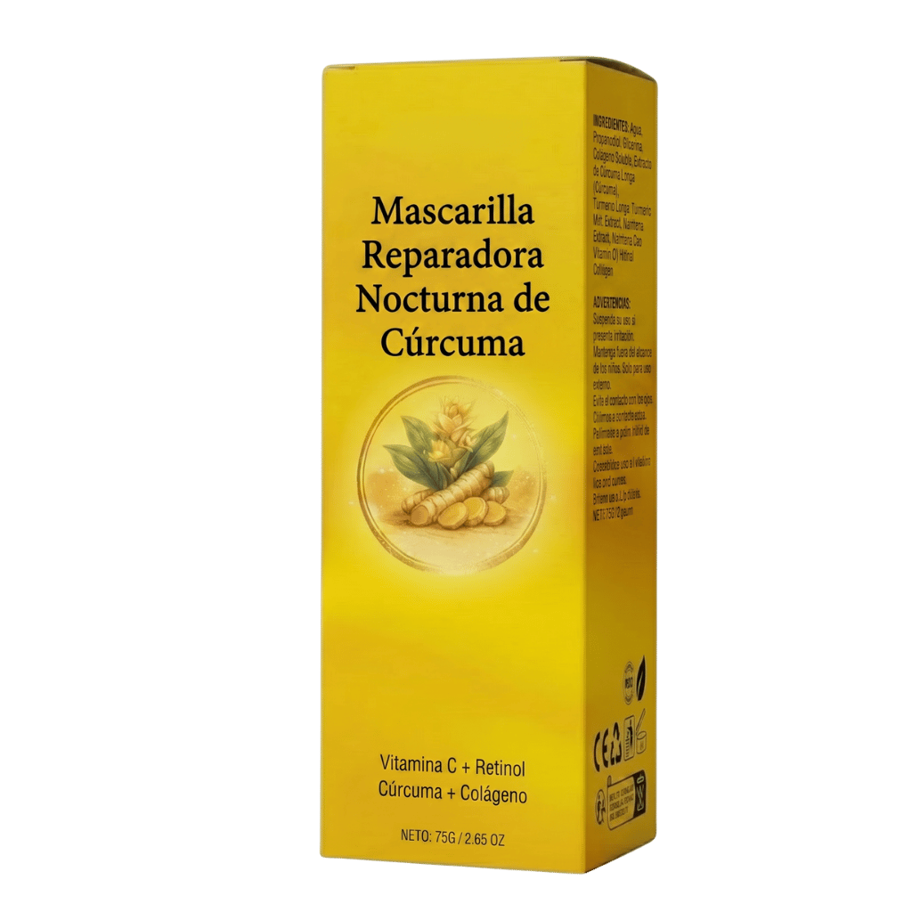 Crema mascarilla facial de cúrcuma de lujo