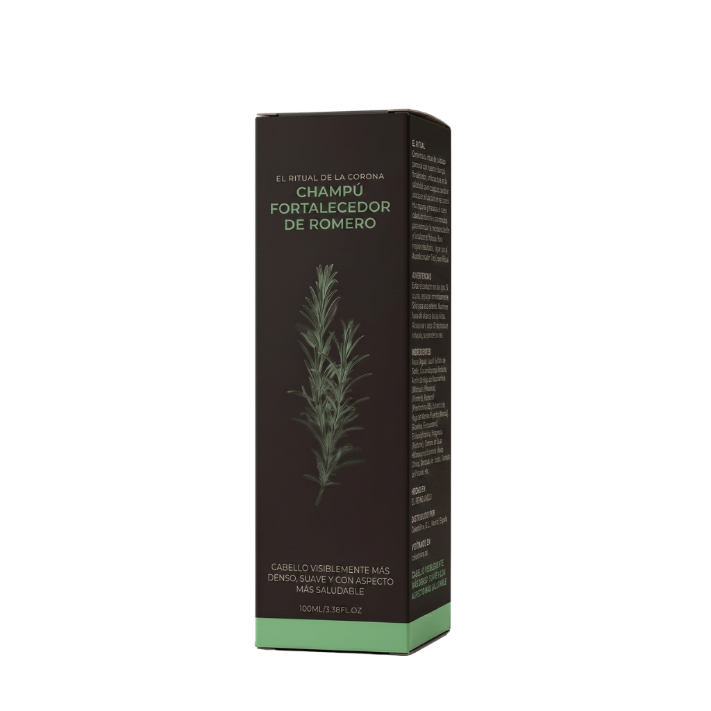 Champú para el cuidado del cabello con romero