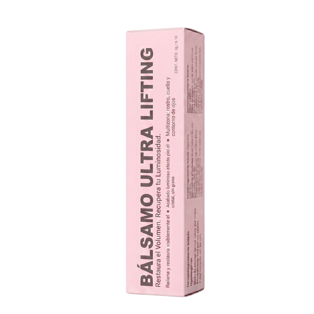 Bálsamo Ultra Reafirmante en envase rosa, diseñado para rejuvenecer y reafirmar la piel.