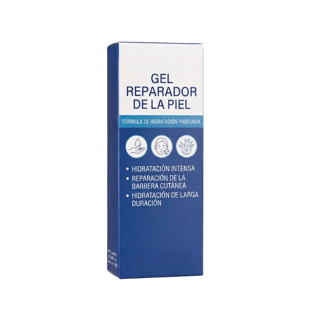 Gel Reparador De La Piel, tratamiento hidratante, fórmula de hidratación profunda para piel suave y fresca.