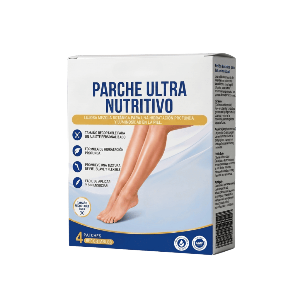 Parche Ultra Nutritivo paquete con parches para hidratación profunda de la piel, fácil de usar y adaptable.