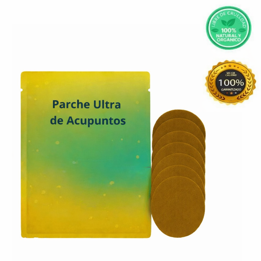Parche Ultra de Acupuntos, paquete con parches para cuidado de la piel, 100% natural y orgánico.