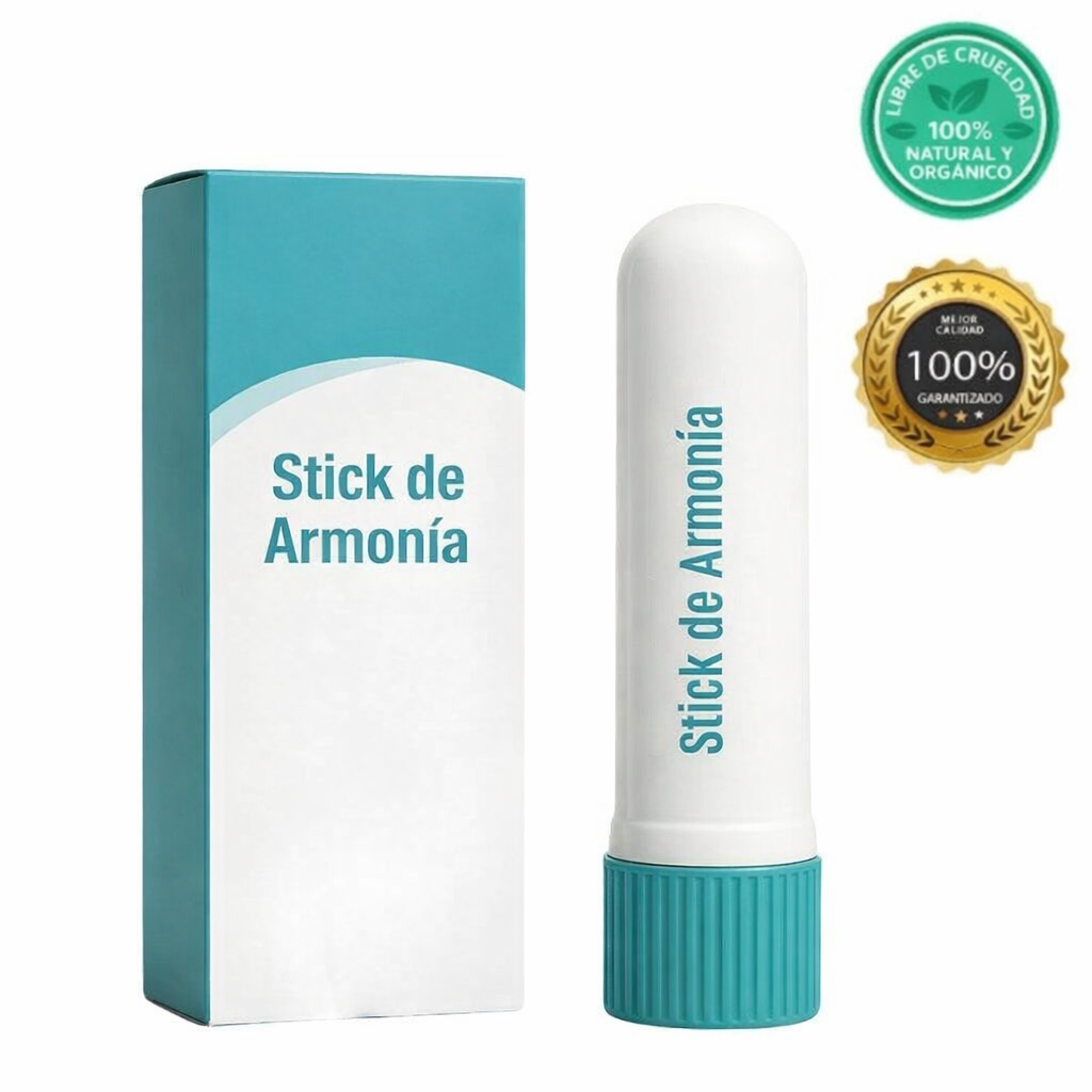 Stick de Armonía, producto de cuidado de la piel en envase, natural y fácil de usar en rutina diaria.