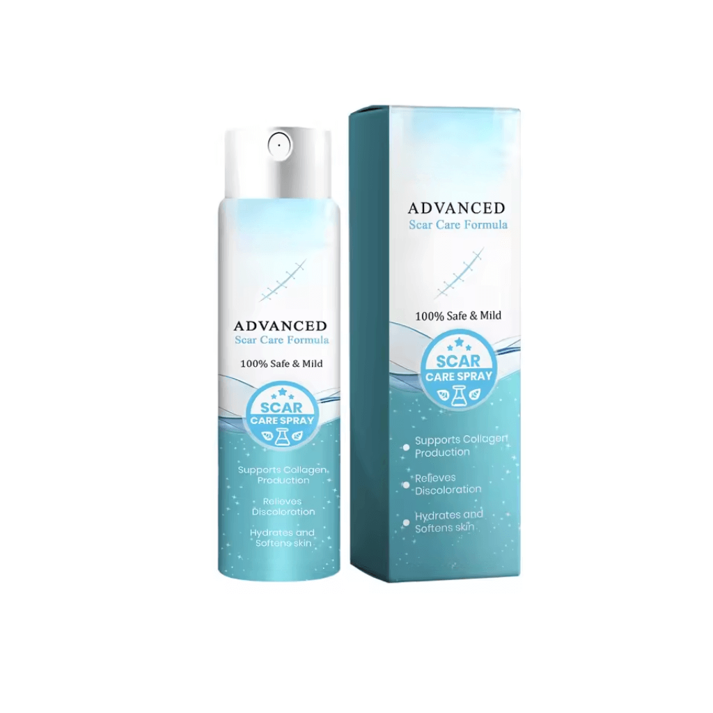 Botella de Spray energizante Pura Neve para mejorar la piel con cicatrices y descoloración.