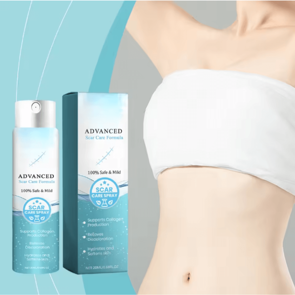 Spray energizante Pura Neve para mejorar la piel con cicatrices y decoloración, hidratante y restaurador.