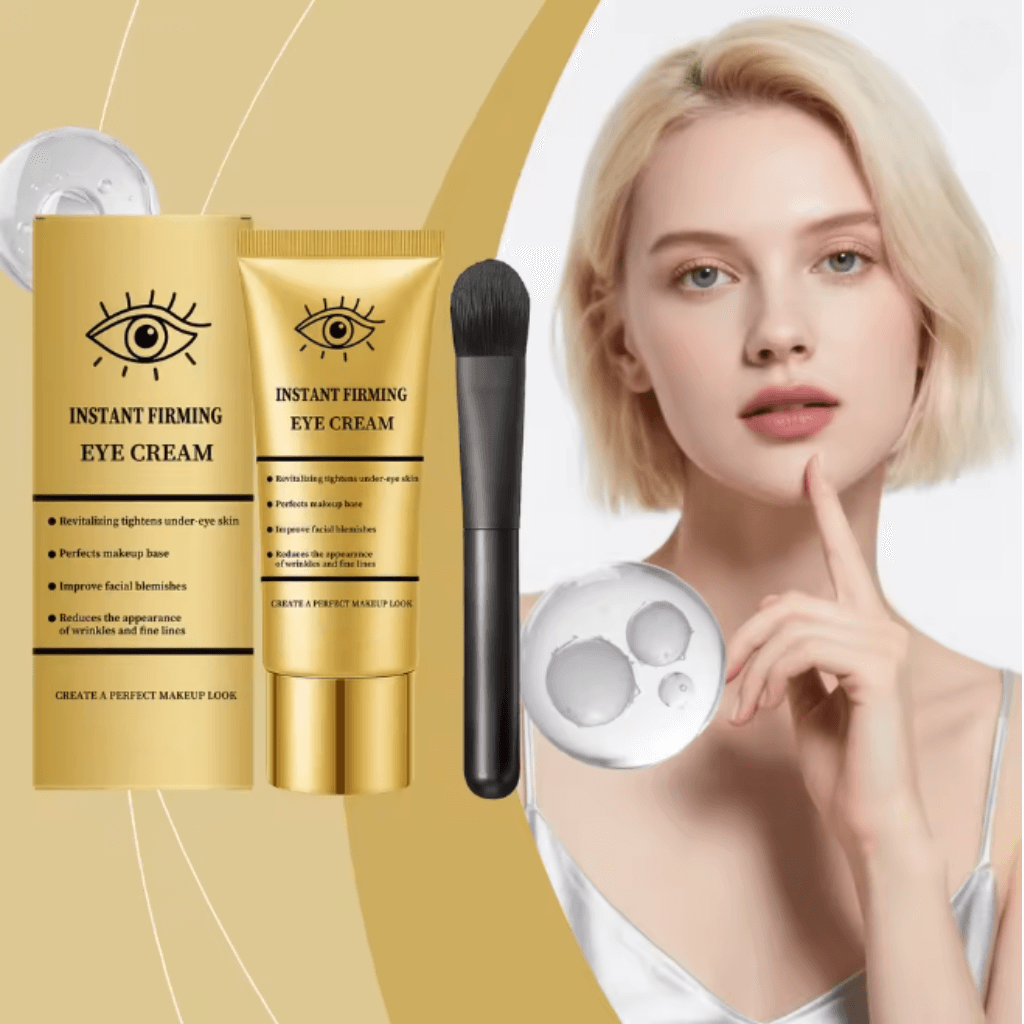 Crema reafirmante para el contorno de ojos, revitaliza y suaviza líneas finas, ideal para el maquillaje.