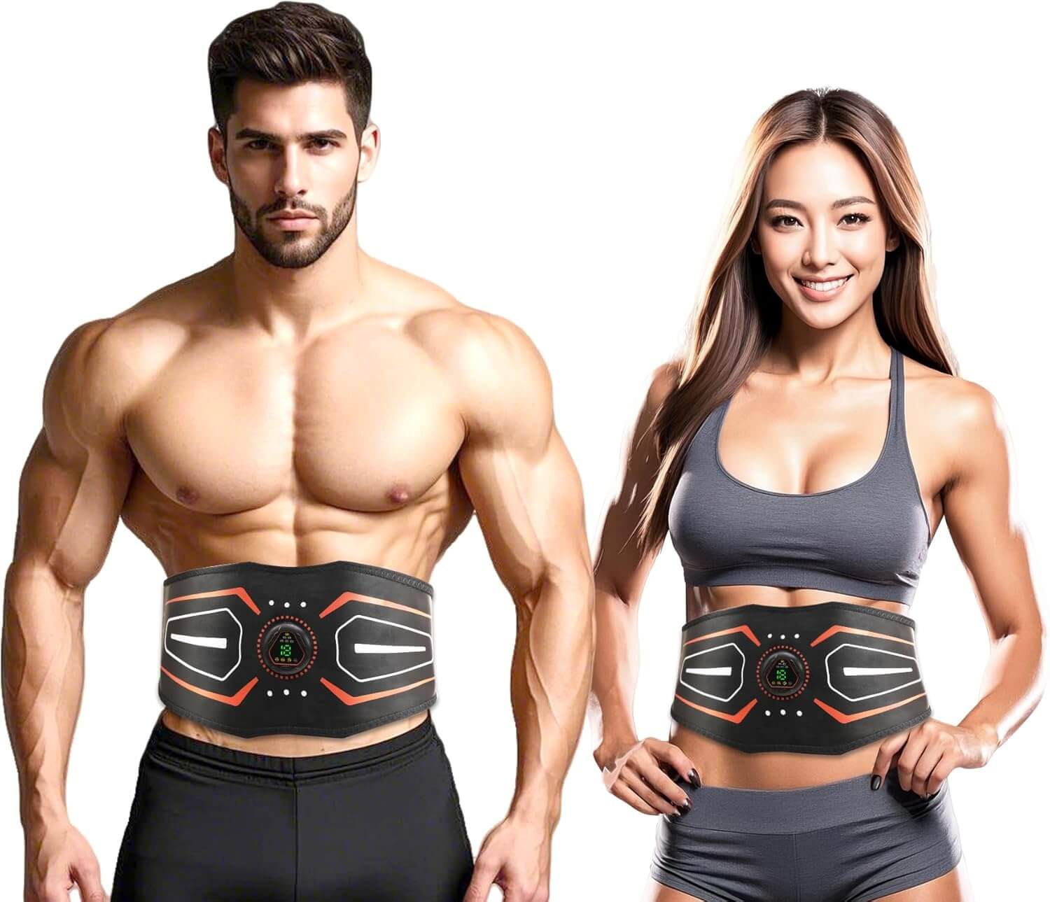 EsencialLuz Estimulador AbCore EMS - Tonificador abdominal portátil para hombres y mujeres, ideal para uso diario.
