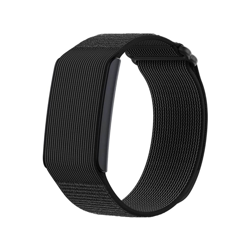 EsencialLuz AuraBand pulsera ligera de bienestar negra con pantalla AMOLED y monitoreo de salud