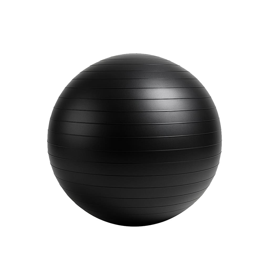 EsencialLuz BoldePostura, bola de estabilidad negra para mejorar la postura y fortalecer el core.