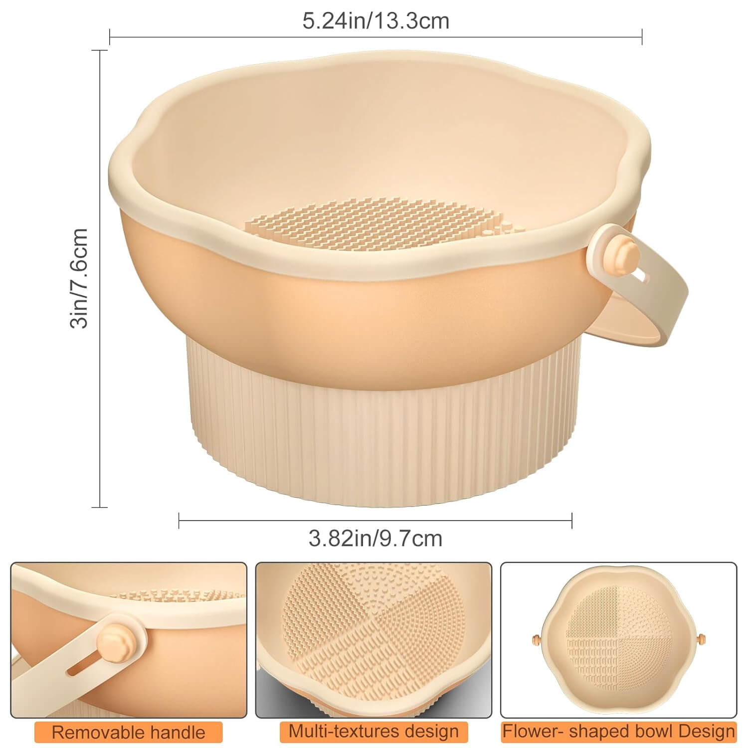 EsencialLuz – Alfombrilla de Silicona para Limpieza y Organización de Brochas en diseño floral con texturas.