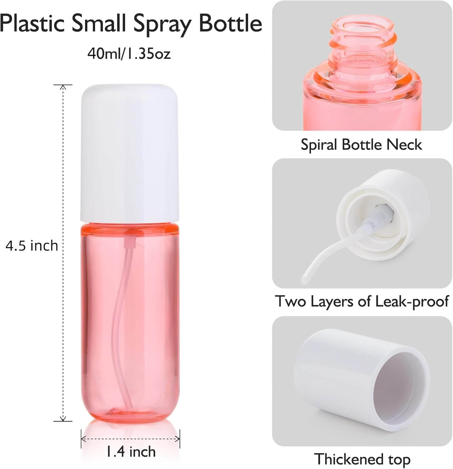 EsencialLuz – Mini Botellas Pulverizadoras Reutilizables de Viaje en diseño compacto y ligero