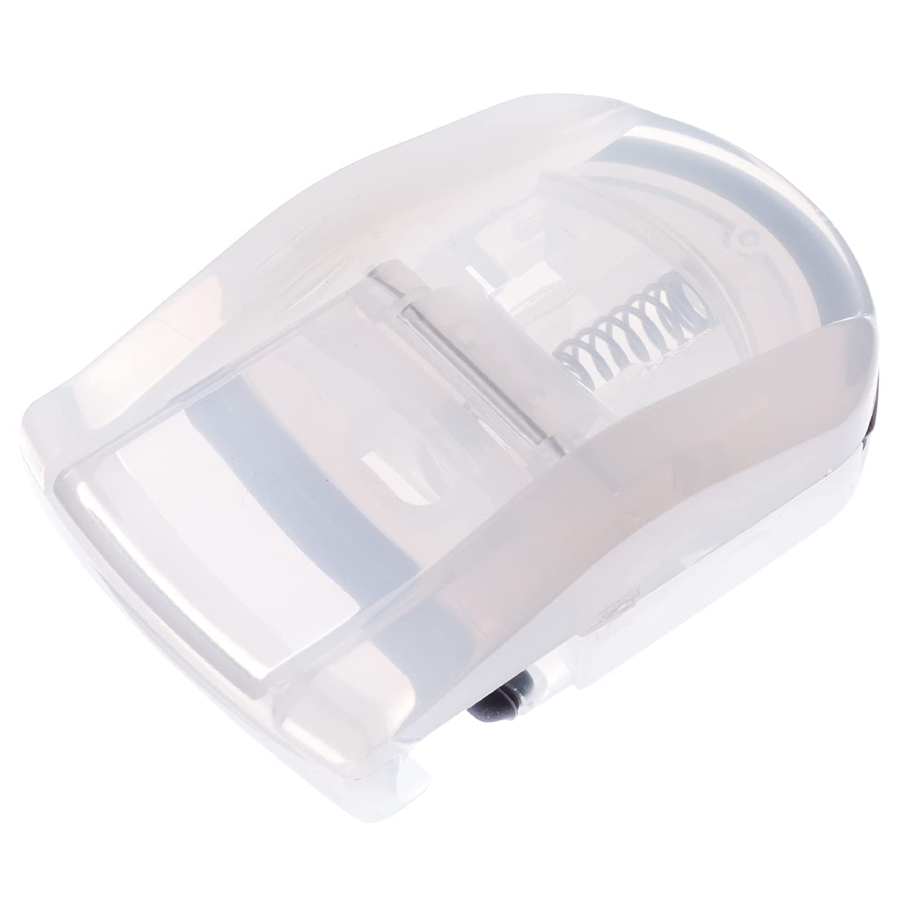 EsencialLuz – Rizador de Pestañas Portátil en color transparente, ideal para rizar pestañas de forma natural y duradera.