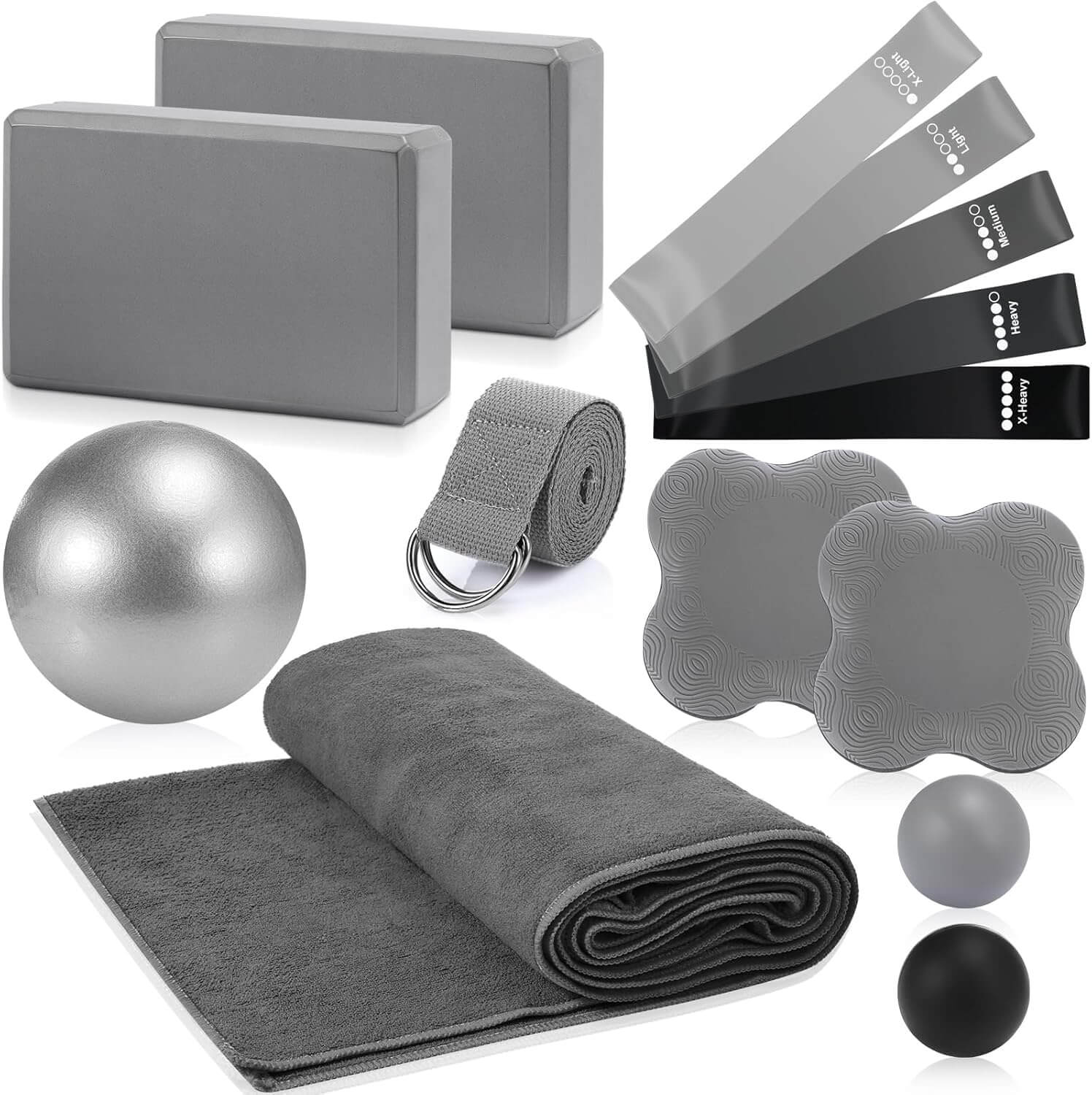 EsencialLuz ResistenBand 360 set de entrenamiento de resistencia con bandas, pelotas y accesorios para ejercicio.